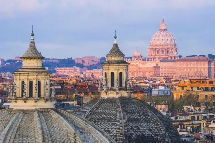 Framed Print : Rome, Lazio, Italy. St Peters Basilica and other cupolas Framed Print : Rome, Lazio, Italy. St Peters Basilica and other cupolas