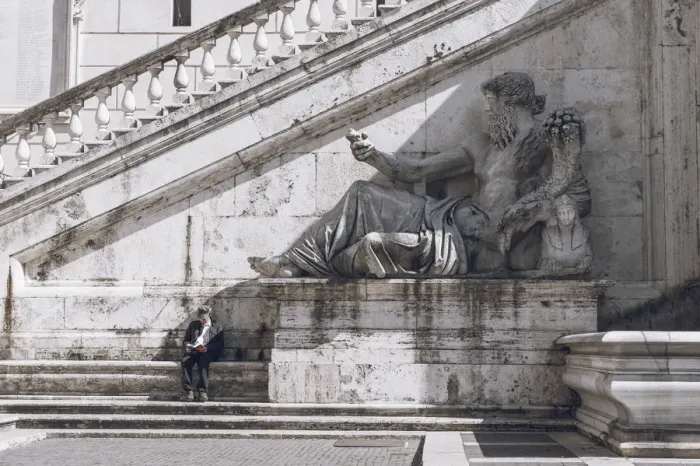 Framed Print : Rome, Lazio, Italy. Statue at Capitol hill Framed Print : Rome, Lazio, Italy. Statue at Capitol hill