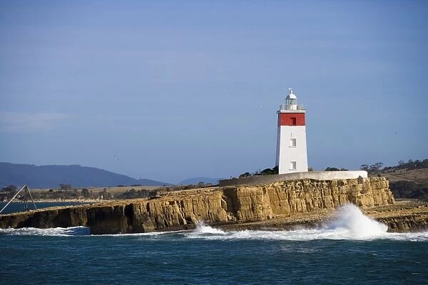 ron Pot lighthouse at the entrance to Hobart and the River Derwent Estuary
