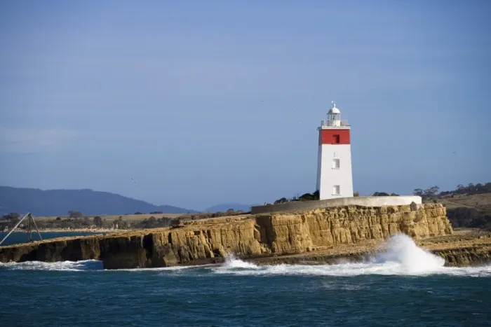 Framed Print : ron Pot lighthouse at the entrance to Hobart and the River Derwent Estuary Framed Print : ron Pot lighthouse at the entrance to Hobart and the River Derwent Estuary
