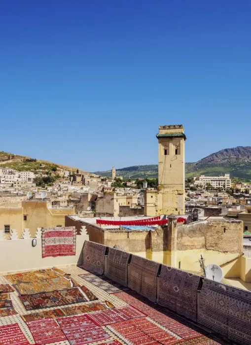 Framed Print : Rooftop Terrace in the Old Medina, Fes, Fez-Meknes Region, Morocco Framed Print : Rooftop Terrace in the Old Medina, Fes, Fez-Meknes Region, Morocco