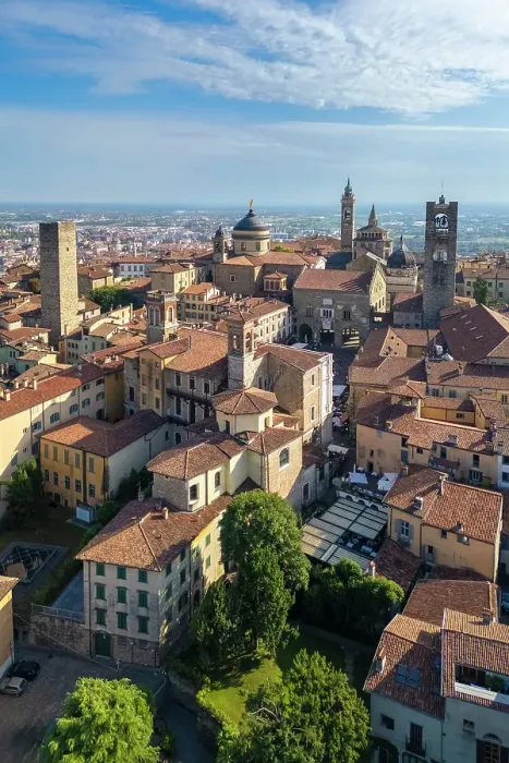 Framed Print : Rooftops, churches and towers of the Upper Town (Citta Alta) of Bergamo, Lombardy, Italy Framed Print : Rooftops, churches and towers of the Upper Town (Citta Alta) of Bergamo, Lombardy, Italy