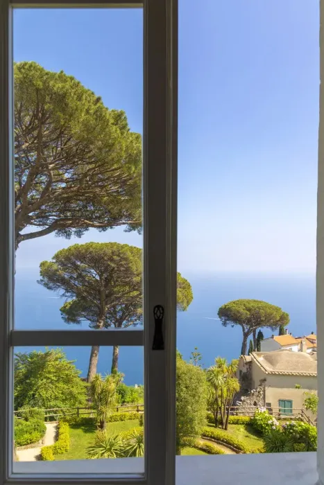 Framed Print : room with a view in Villa Rufolo, Ravello, Amalfi Coast, Italy Framed Print : room with a view in Villa Rufolo, Ravello, Amalfi Coast, Italy