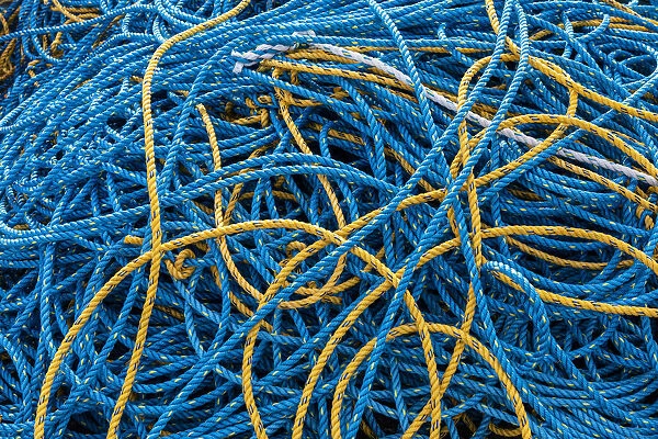 Rope on the docks in Gairloch, Wester Ross, Scotland, United Kingdom