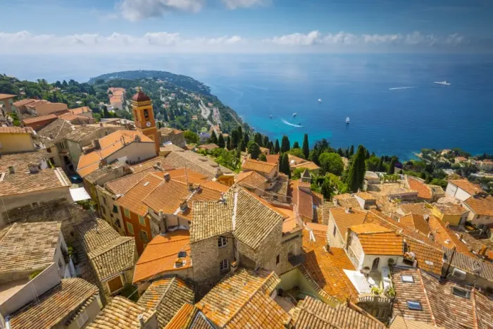 Framed Print : Roquebrune-Cap-Martin, Alpes-Maritimes, Provence-Alpes-Cote D Azur, French Riviera
