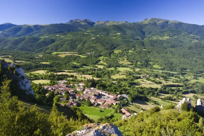 Framed Print : Roquefixade, Ariege, Midi-Pyrenees, France Framed Print : Roquefixade, Ariege, Midi-Pyrenees, France