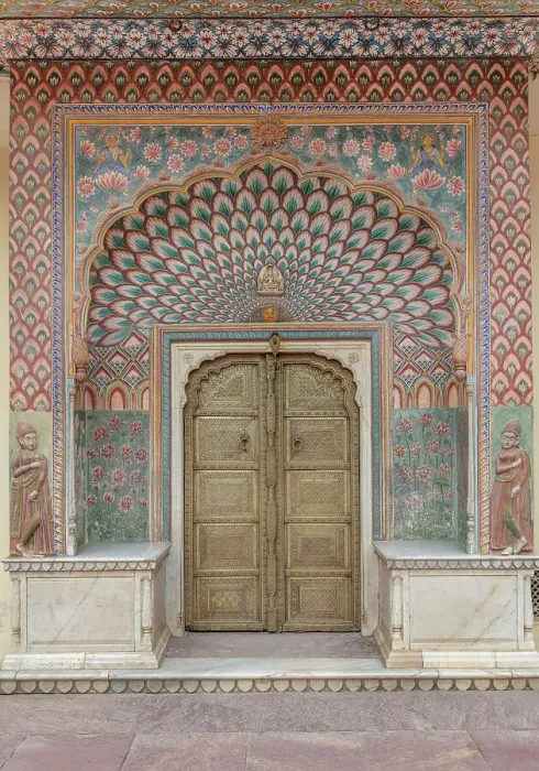 Framed Print : Rose Gate, City Palace, Jaipur, Rajasthan, India