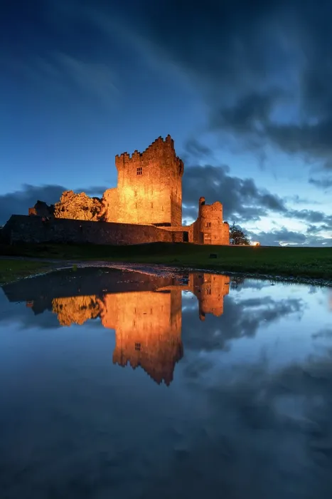 Framed Print : Ross Castle at Night, Lough Leane, Killarney, County Kerry, Ireland Framed Print : Ross Castle at Night, Lough Leane, Killarney, County Kerry, Ireland