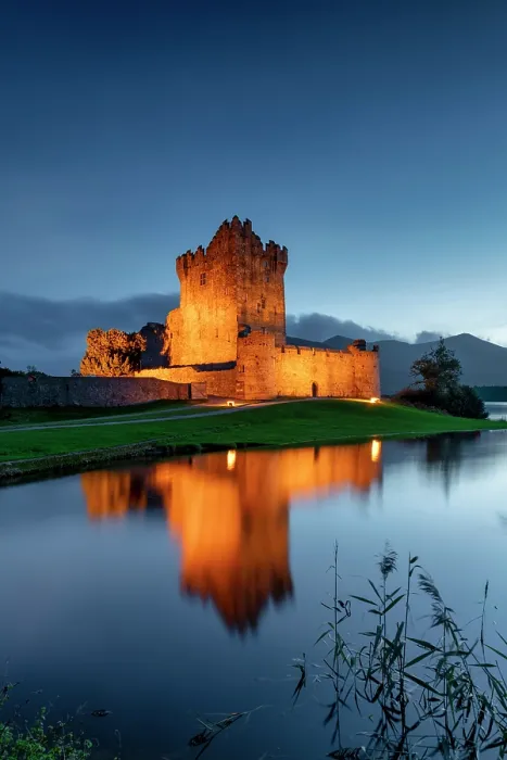 Framed Print : Ross Castle at Night, Lough Leane, Killarney, County Kerry, Ireland Framed Print : Ross Castle at Night, Lough Leane, Killarney, County Kerry, Ireland