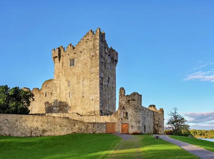 Framed Print : Ross Castle at sunrise, Killarney National Park, County Kerry, Ireland Framed Print : Ross Castle at sunrise, Killarney National Park, County Kerry, Ireland
