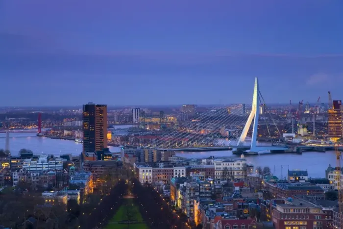 Framed Print : Rotterdam & Erasmus Bridge from Euromast tower, Rotterdam, Holland Framed Print : Rotterdam & Erasmus Bridge from Euromast tower, Rotterdam, Holland