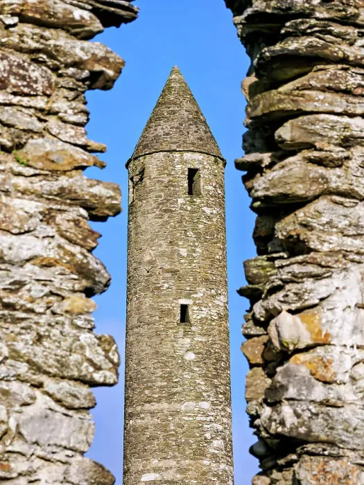 Framed Print : The Round Tower, Early Medieval Monastic Settlement, Glendalough, County Wicklow, Ireland Framed Print : The Round Tower, Early Medieval Monastic Settlement, Glendalough, County Wicklow, Ireland