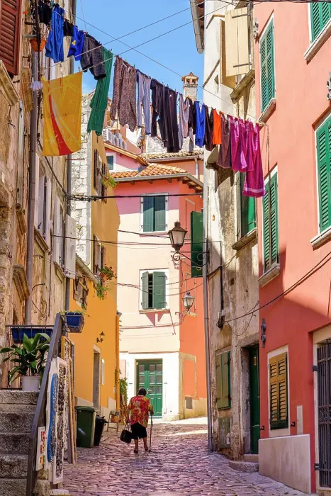 Framed Print : Rovinj, Historic City, Altstadt von Rovinj, Grad Rovinj, Istria Croatia