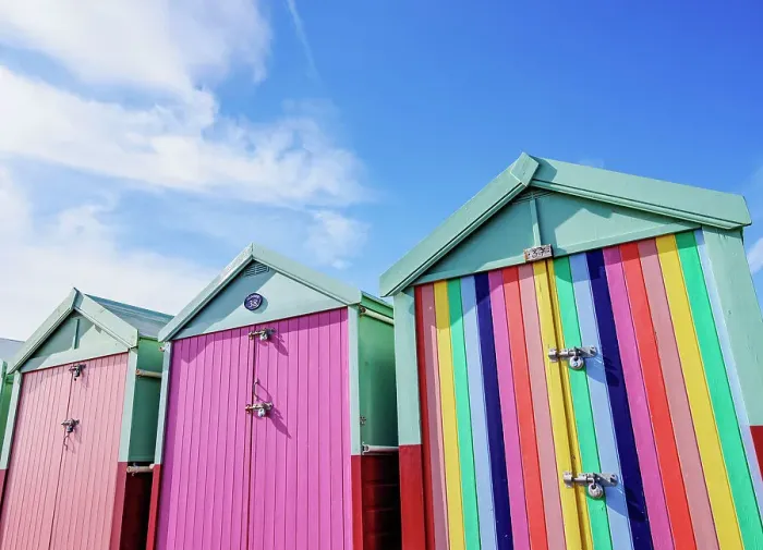 Framed Print : Row of Colourful Beach Huts, Hove, City of Brighton and Hove, East Sussex, England, United Kingdom Framed Print : Row of Colourful Beach Huts, Hove, City of Brighton and Hove, East Sussex, England, United Kingdom