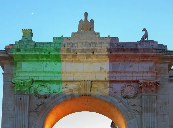 Framed Print : Royal Gate painted with light, Noto, Noto Valley, Sicily, Italy Framed Print : Royal Gate painted with light, Noto, Noto Valley, Sicily, Italy