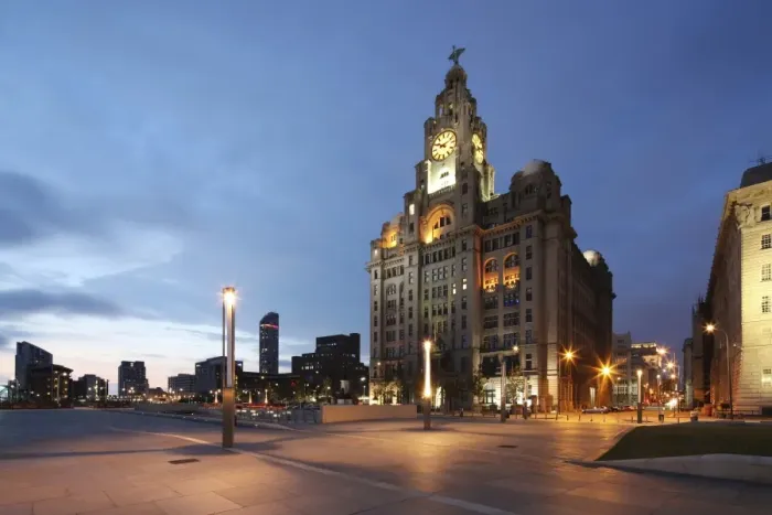 Framed Print : The Royal Liver Building is a Grade I listed building located in Liverpool, England Framed Print : The Royal Liver Building is a Grade I listed building located in Liverpool, England