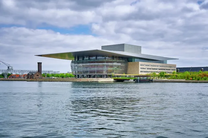Framed Print : The Royal Opera House by architecture office Henning Larsen. Copenhagen, Hovedstaden. Denmark