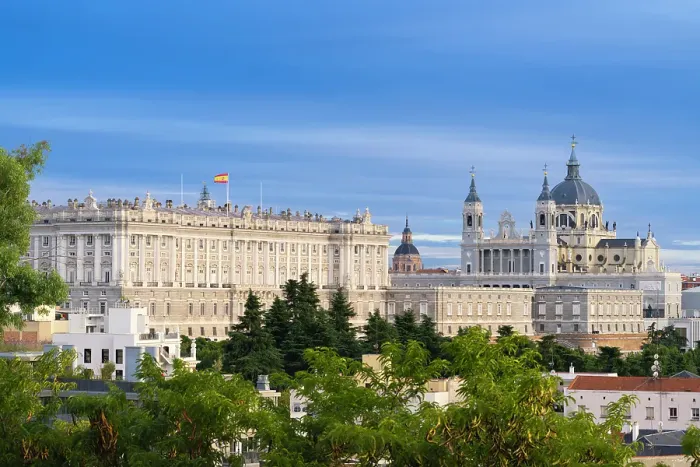 Framed Print : Royal Palace of Madrid and Almudena Cathedral seen from Principe Pio, Madrid, Spain Framed Print : Royal Palace of Madrid and Almudena Cathedral seen from Principe Pio, Madrid, Spain