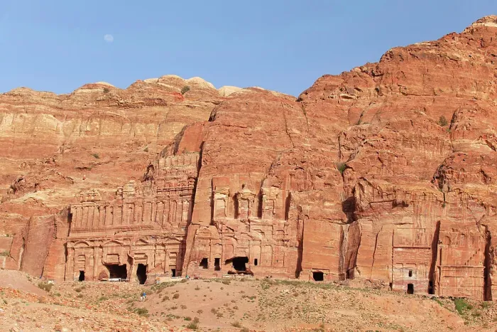 Framed Print : The Royal Tombs in the archaeological site of Petra, Jordan, Middle East. Recognized as a UNESCO World Heritage Site in 1985