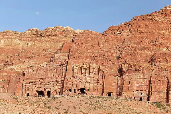The 'Royal Tombs' in the archaeological site of Petra, Jordan, Middle East. Recognized as a UNESCO World Heritage Site in 1985