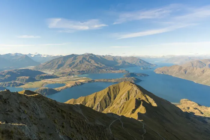 Framed Print : Roys Peak Lookout and Lake Wanaka seen from Roys Peak. Wanaka, Queenstown Lakes district Framed Print : Roys Peak Lookout and Lake Wanaka seen from Roys Peak. Wanaka, Queenstown Lakes district
