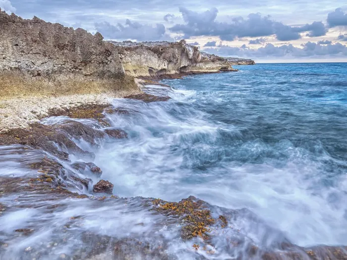 Framed Print : The rugged ironshore on the Caribbean Sea at Pedro St. James on Grand Cayman, Cayman Islands, British West Indies Framed Print : The rugged ironshore on the Caribbean Sea at Pedro St. James on Grand Cayman, Cayman Islands, British West Indies