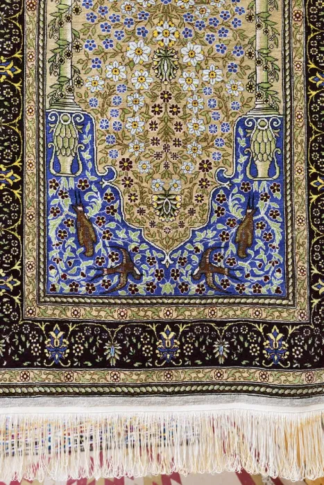 Framed Print : Rugs or carpets made of silk and cotton, a traditional art of embroidery. Suzanni Framed Print : Rugs or carpets made of silk and cotton, a traditional art of embroidery. Suzanni