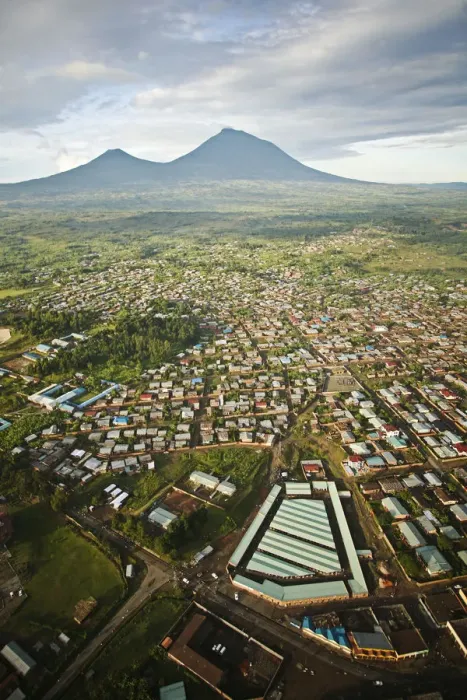 Framed Print : Ruhengeri, Rwanda. This small market town is the closest settlement to the Volcanoes Framed Print : Ruhengeri, Rwanda. This small market town is the closest settlement to the Volcanoes