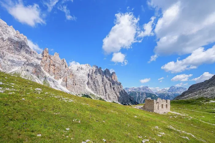 Framed Print : Ruin of Rifugio Popena, Monte Cristallo, UNESCO World Heritage, Belluno, Veneto, Dolomites, Italy Framed Print : Ruin of Rifugio Popena, Monte Cristallo, UNESCO World Heritage, Belluno, Veneto, Dolomites, Italy