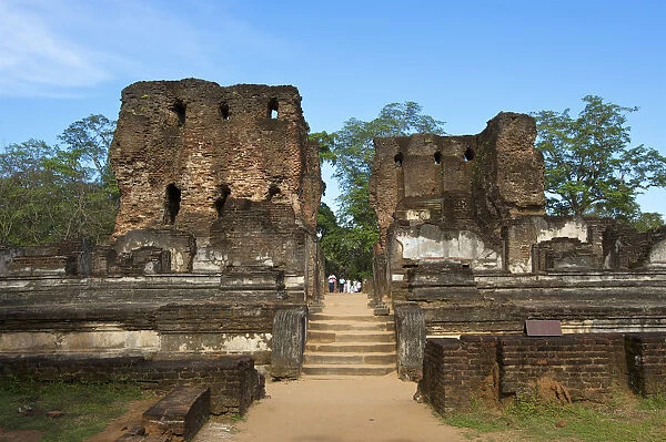 The ruins of the 12th century palace of King Parakramabahu at Polonnaruwa, Sri Lanka