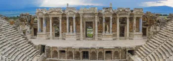 Framed Print : Ruins of ancient Hierapolis, Pamukkale, Denizli Province, Turkey Framed Print : Ruins of ancient Hierapolis, Pamukkale, Denizli Province, Turkey