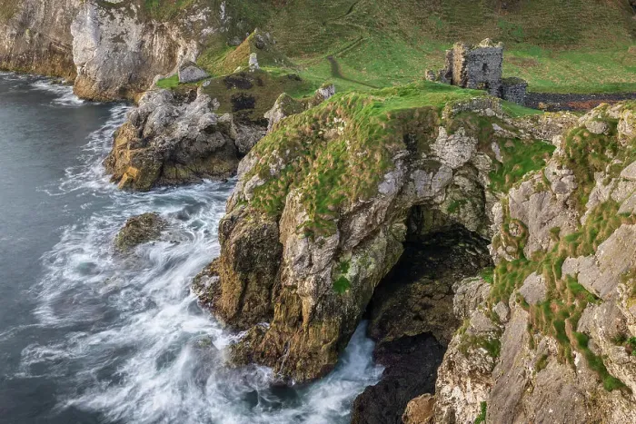 Framed Print : The ruins of Kinbane Castle on a clifftop promontory near Ballycastle on the Causeway Coast, County Antrim, Northern Ireland, UK. Autumn (November) 2022 Framed Print : The ruins of Kinbane Castle on a clifftop promontory near Ballycastle on the Causeway Coast, County Antrim, Northern Ireland, UK. Autumn (November) 2022