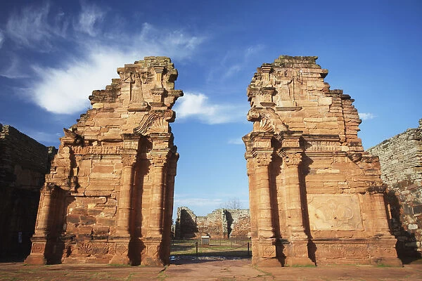 Ruins of mission at San Ignacio Mini (UNESCO World Heritage Site), Misiones, Argentina