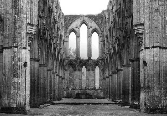 Framed Print : Ruins of Rievaulx Abbey, one of the first Cistercian abbeys to be founded in England in around 1130, North Yorkshire, England Framed Print : Ruins of Rievaulx Abbey, one of the first Cistercian abbeys to be founded in England in around 1130, North Yorkshire, England