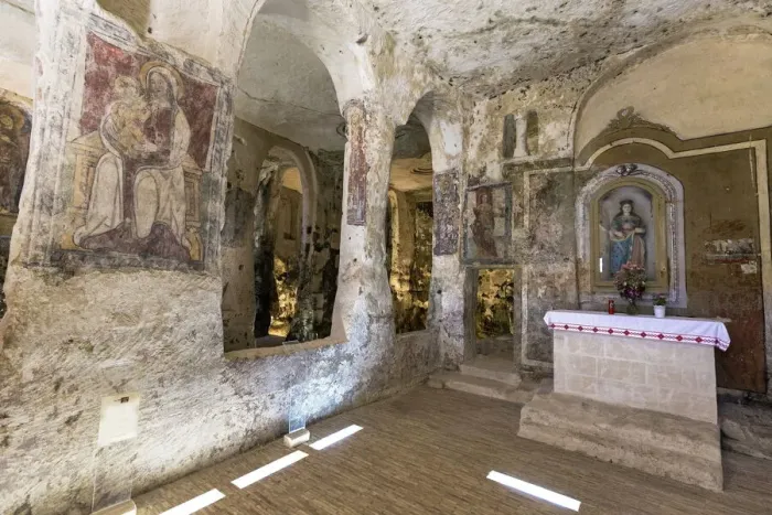Framed Print : Ruprestrian Churc of Santa Maria alle Malve, Matera district, Basilicata, Italy
