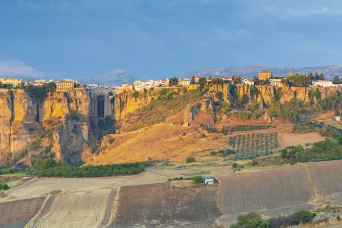 Framed Print : Rural landscape surrounding the citadel of Ronda on El Tajo gorge, Malaga province Framed Print : Rural landscape surrounding the citadel of Ronda on El Tajo gorge, Malaga province