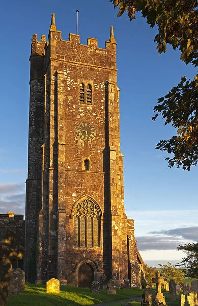 Rural parish church in the rolling countryside, Morchard Bishop, Devon, England