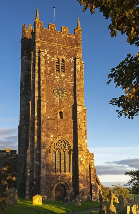 Framed Print : Rural parish church in the rolling countryside, Morchard Bishop, Devon, England Framed Print : Rural parish church in the rolling countryside, Morchard Bishop, Devon, England