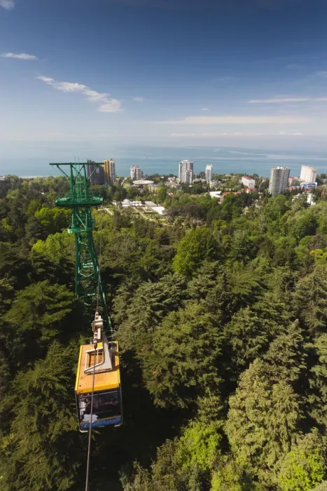 Framed Print : Russia, Black Sea Coast, Sochi, elevated city view from the Arboretum Park cable car Framed Print : Russia, Black Sea Coast, Sochi, elevated city view from the Arboretum Park cable car