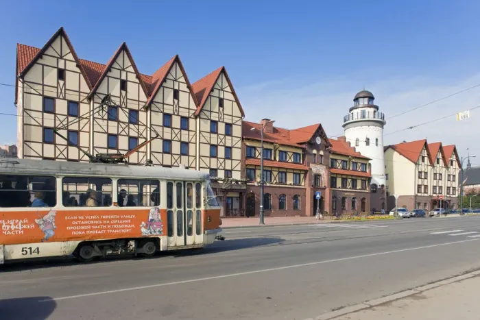 Framed Print : Russia, Kaliningrad, Fish Village, modern housing, hotel and restaurants