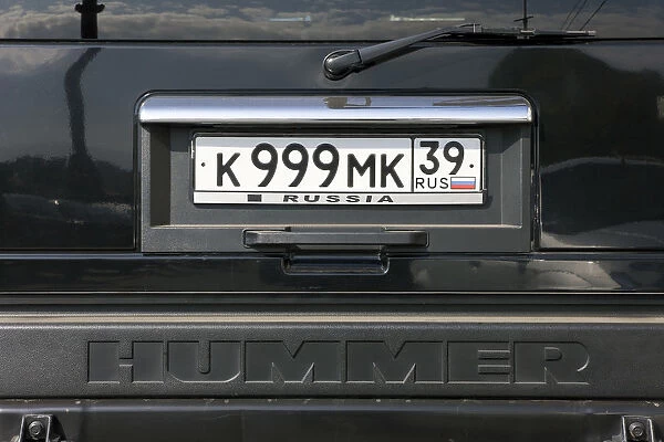 Russia, Kaliningrad, Russian number plate