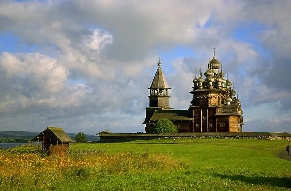 Russia; Karelia; Kizhi Island; The twenty-two domed Cathedral of the Transfiguration