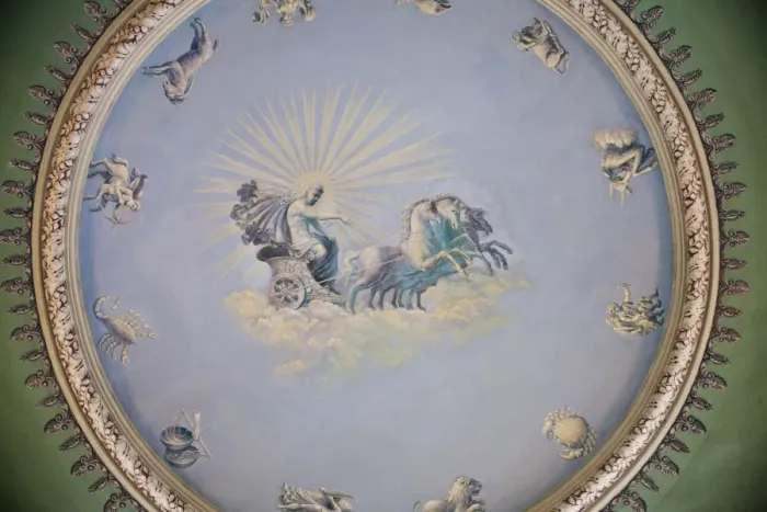 Framed Print : Russia, St Petersburg. Ceiling painting depicting Phaeton, driving his fathers sun chariot across the sky, in the observatory of the Kunstkamera Museum. St Framed Print : Russia, St Petersburg. Ceiling painting depicting Phaeton, driving his fathers sun chariot across the sky, in the observatory of the Kunstkamera Museum. St