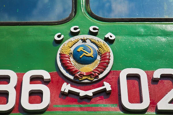 Russia, St Petersburg, Locomotives at the Railway museum