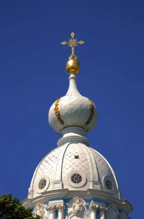 Framed Print : Russia, St. Petersburg; One of the numerous cupolas of Smolny Cathedral Framed Print : Russia, St. Petersburg; One of the numerous cupolas of Smolny Cathedral