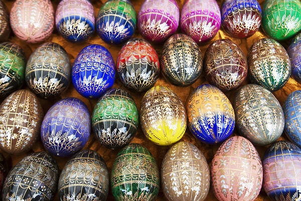 Russia, St. Petersburg, Painted eggs