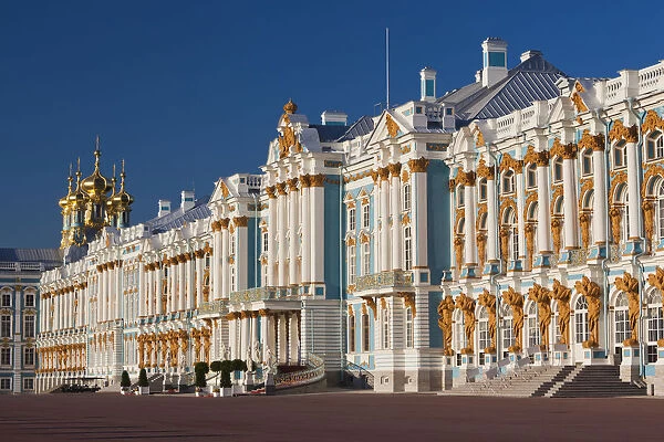 Russia, St. Petersburg, Pushkin-Tsarskoye Selo, Catherine Palace, west end