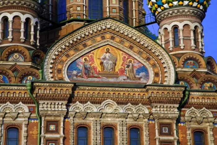 Framed Print : Russia, St. Petersburg; A detail of the restored Church of Christ the Saviour