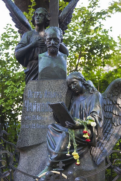 Russia, St. Petersburg, Vosstaniya, Tikhvin Cemetery, grave of Peter Iliych Tchaikovsky