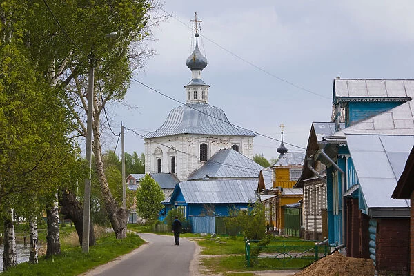 Russia, Vladimir Oblast, Golden Ring, Suzdal, old wooden buildings